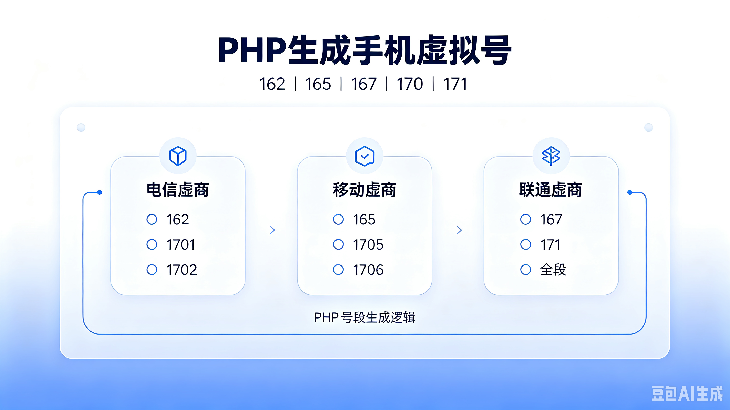 PHP生成手机虚拟号